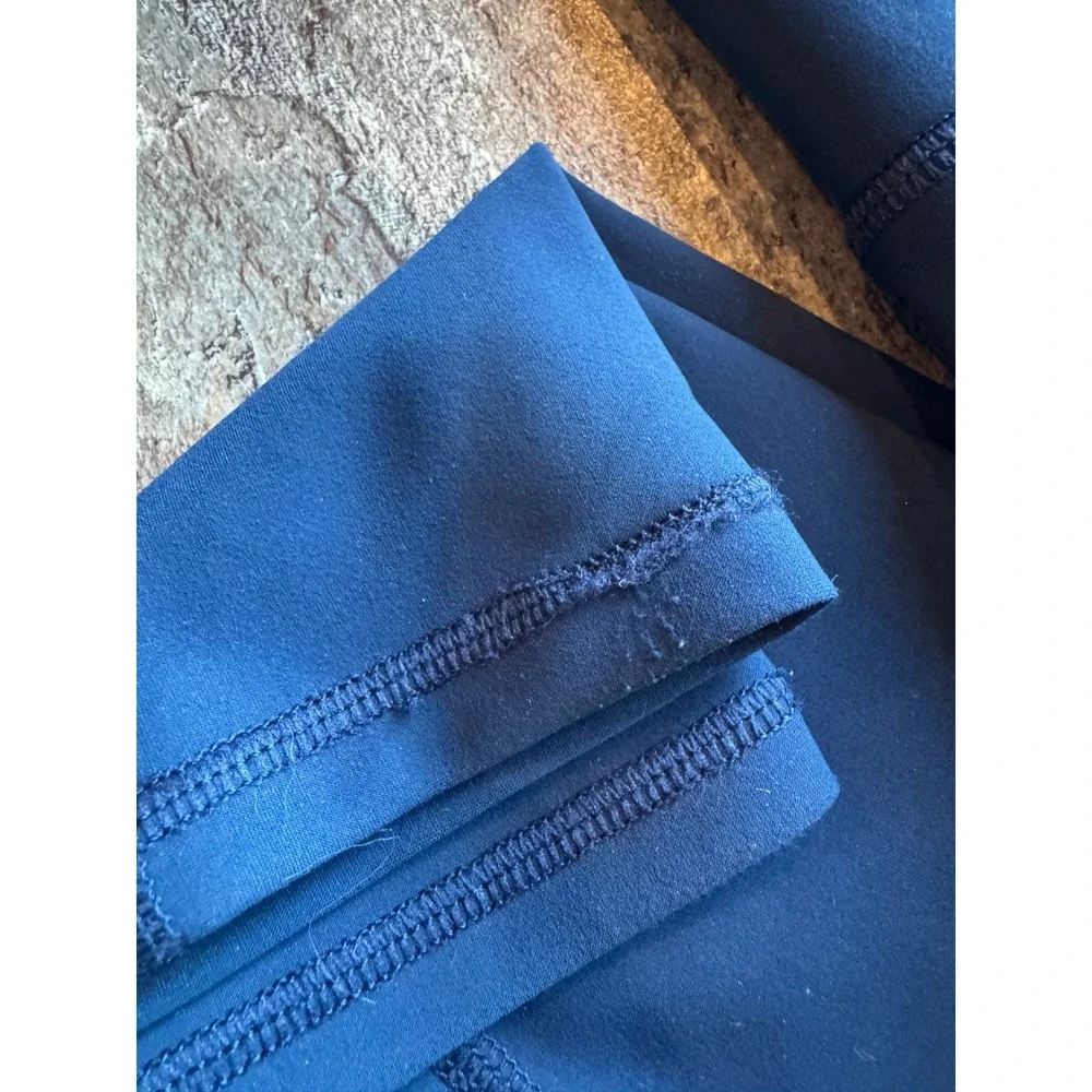 ALO YOGA Rich Navy Ripped Warrior High‎ Waisted Leggings Size SMALL